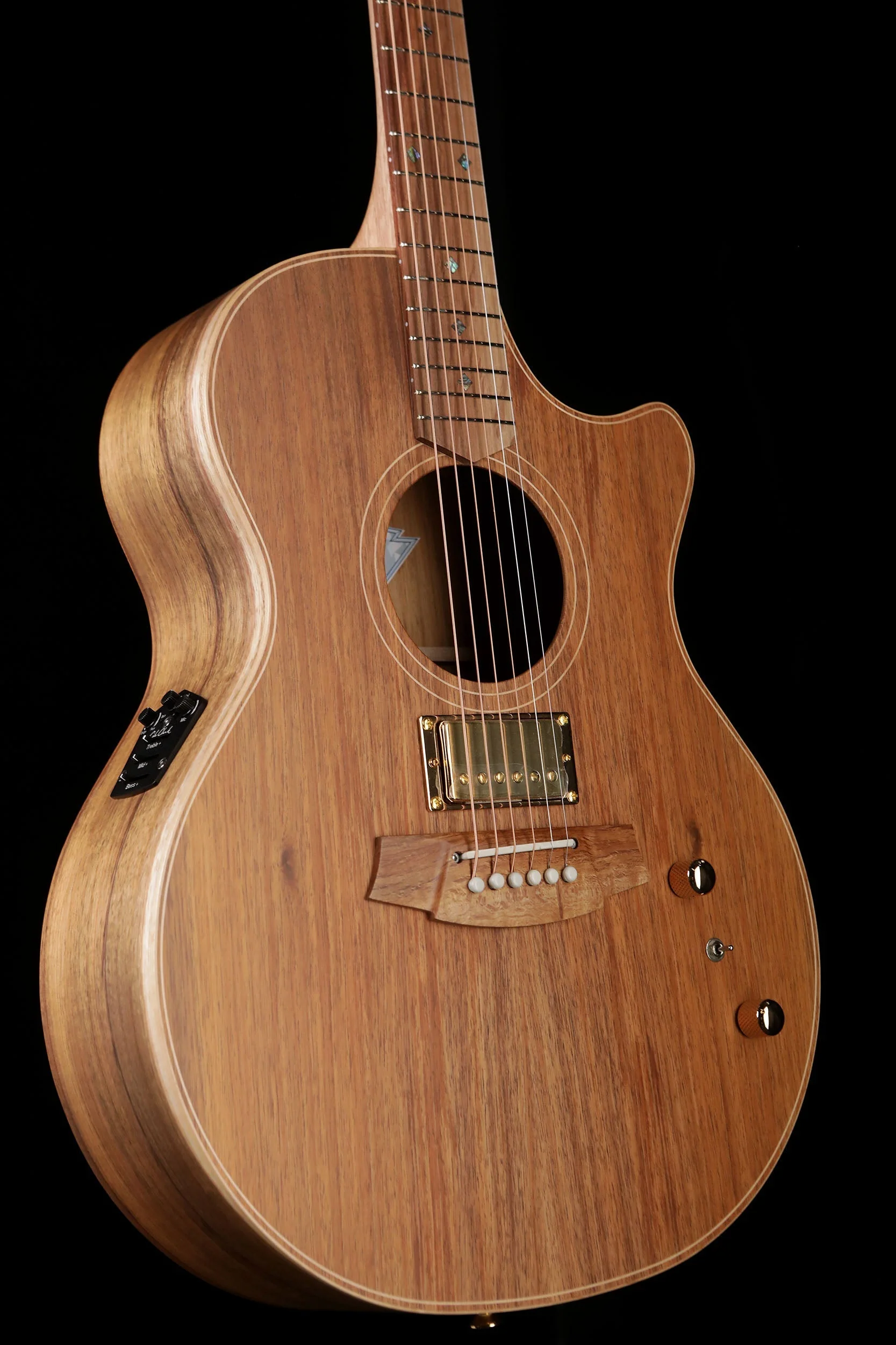 Cole Clark 'Angel' AN2EC Blackwood / Blackwood Humbucker Acoustic Electric Guitar - Image 2