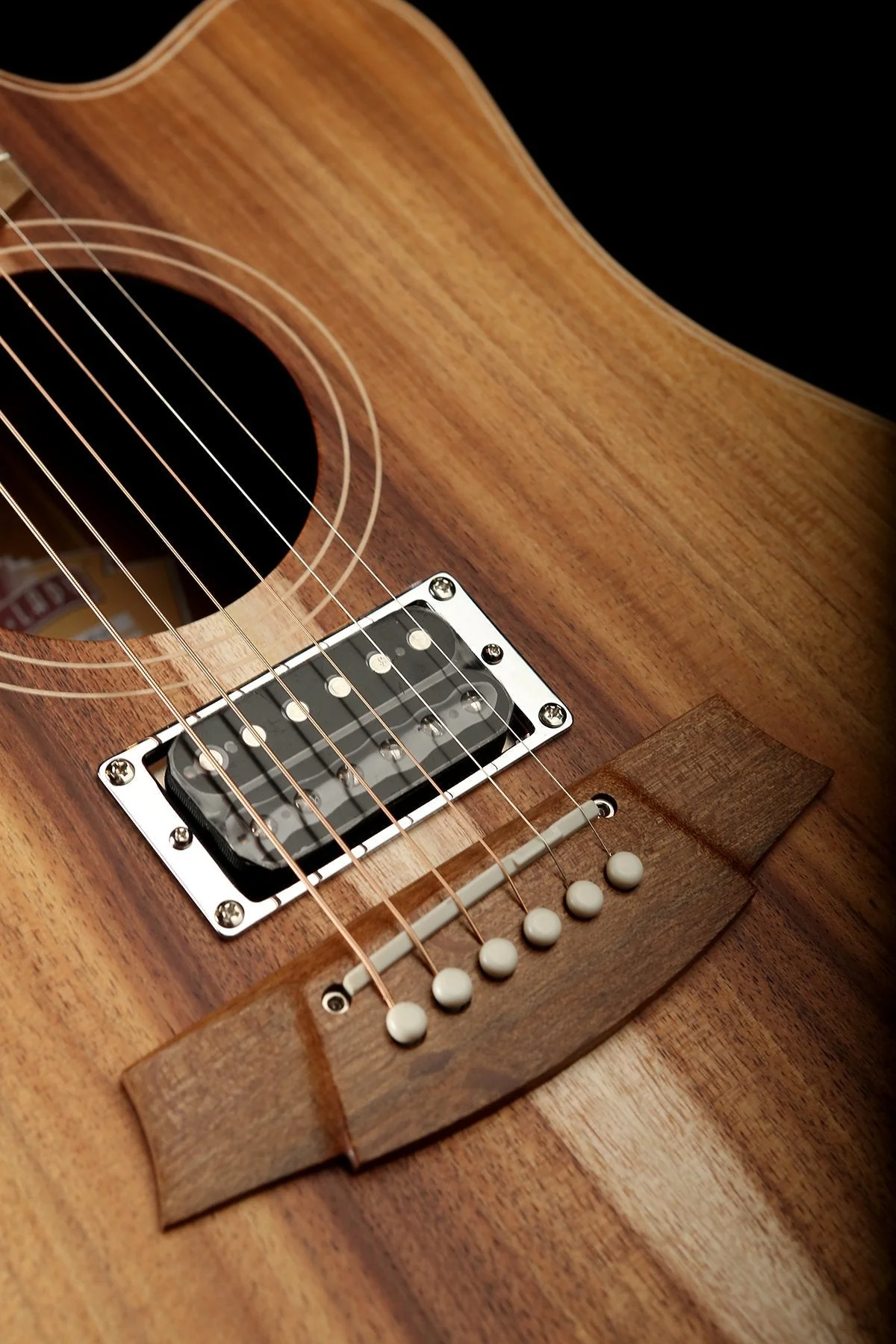 Cole Clark 'Fat Lady' FL2EC Blackwood / Blackwood Humbucker Acoustic Electric Guitar - Image 4