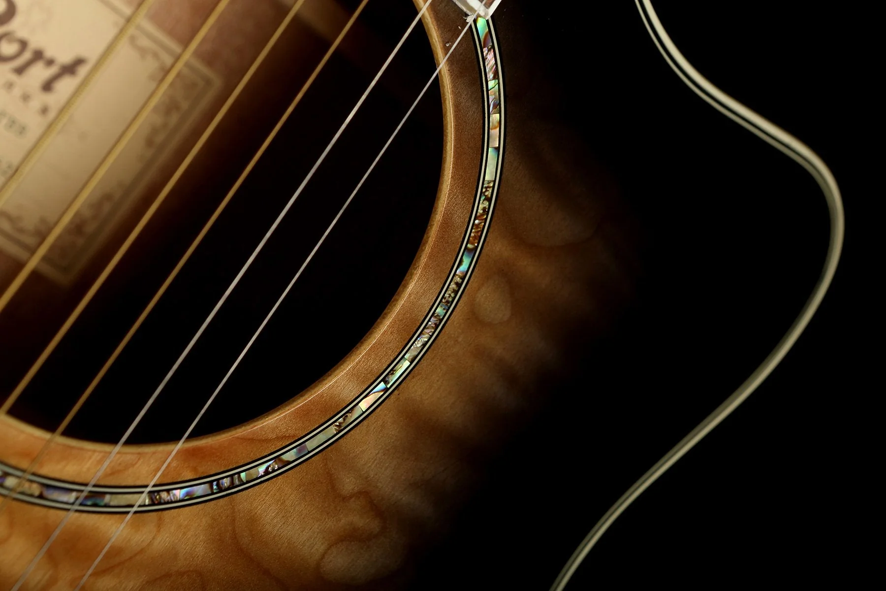 Cort GA Grand Regal 'Transparent' Acoustic Electric Guitar - Image 4