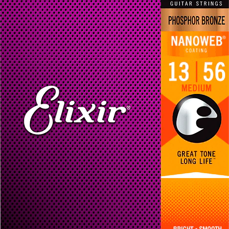 Elixir Phosphor Bronze Nanoweb Acoustic Guitar Strings - Image 3