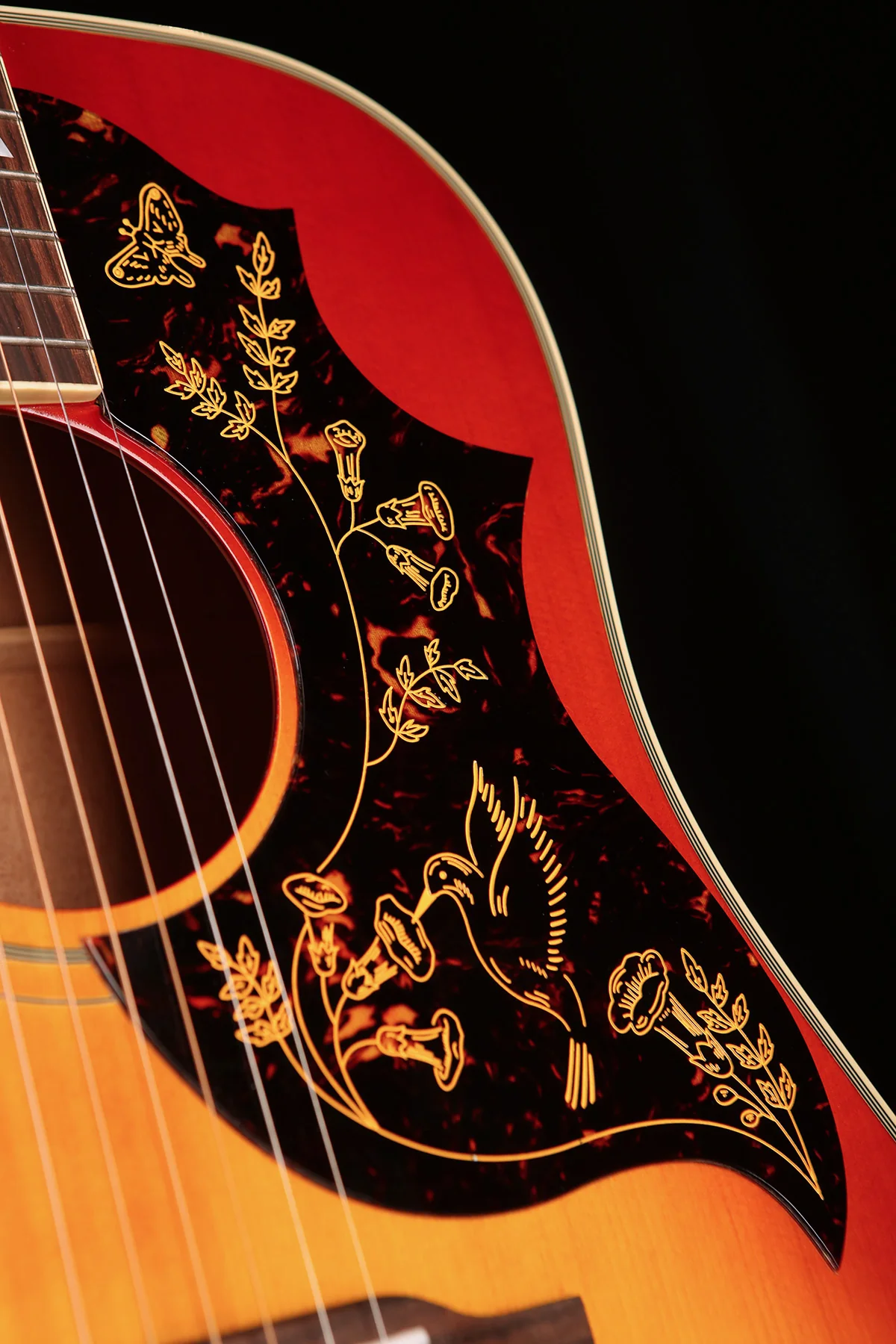 Epiphone 1960 Hummingbird 'Inspired By Gibson Custom' Acoustic Electric Guitar - Cherry Sunburst - Image 4