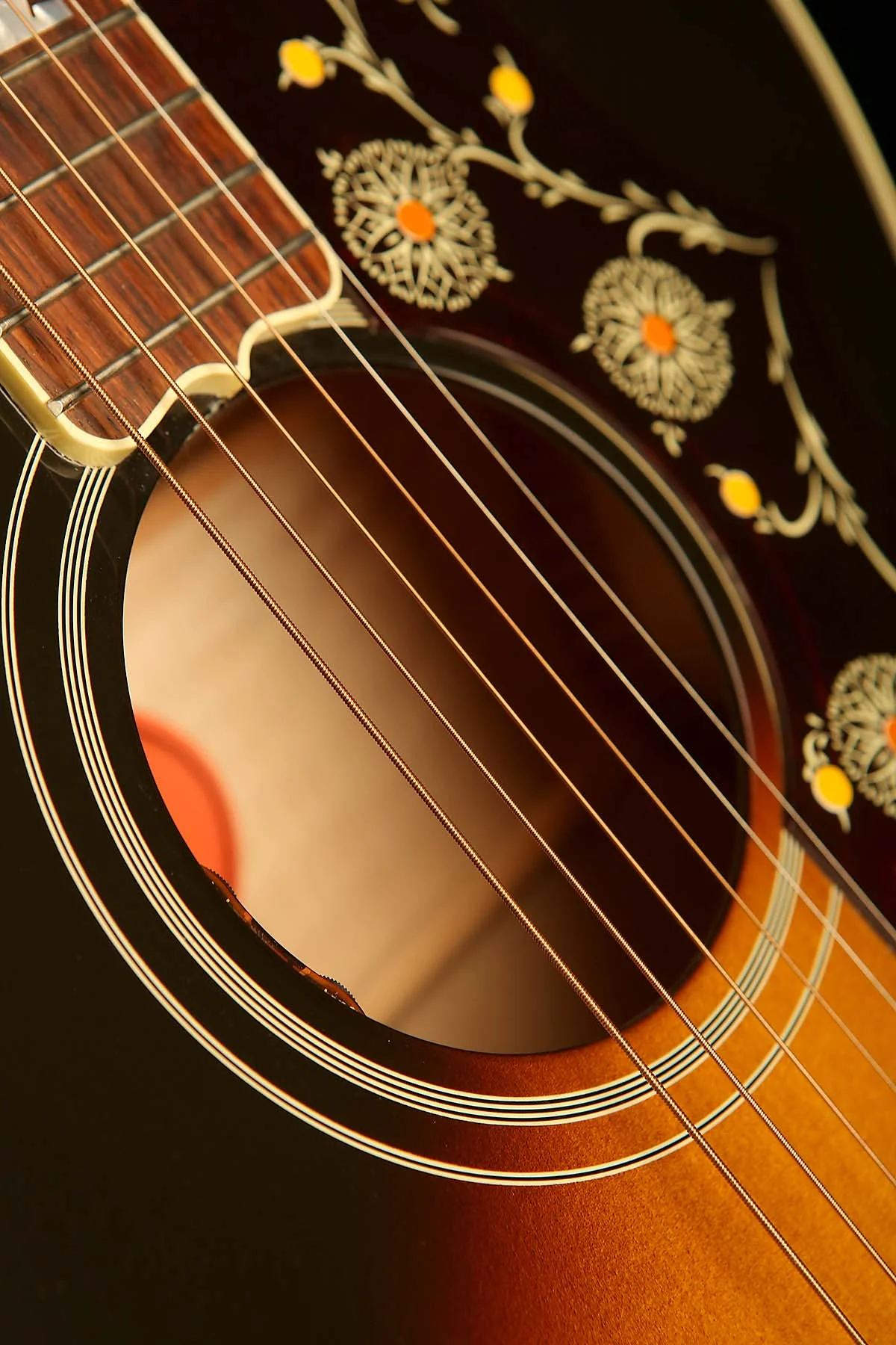 Gibson SJ-200 Original 'Vintage Sunburst' Jumbo Acoustic Electric Guitar - Image 5