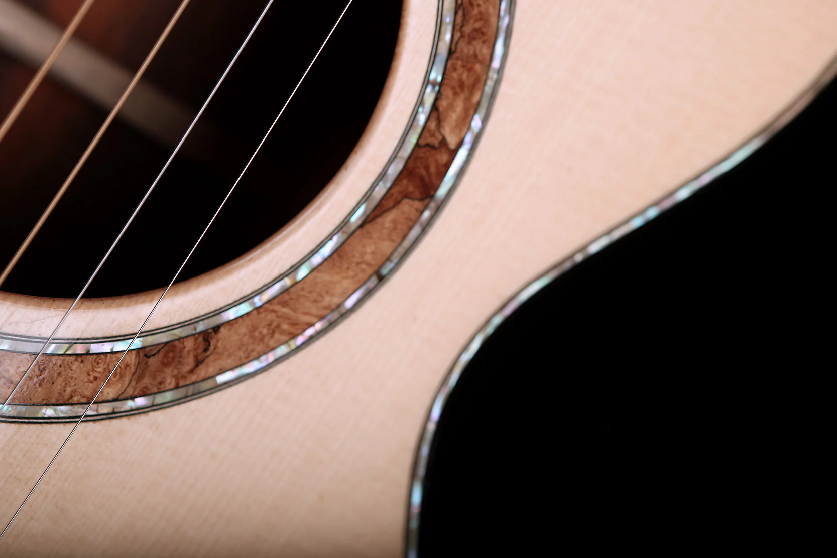 David Worthy Parlour 'Adirondack Spruce / Tiger Myrtle' Acoustic Guitar - Image 9